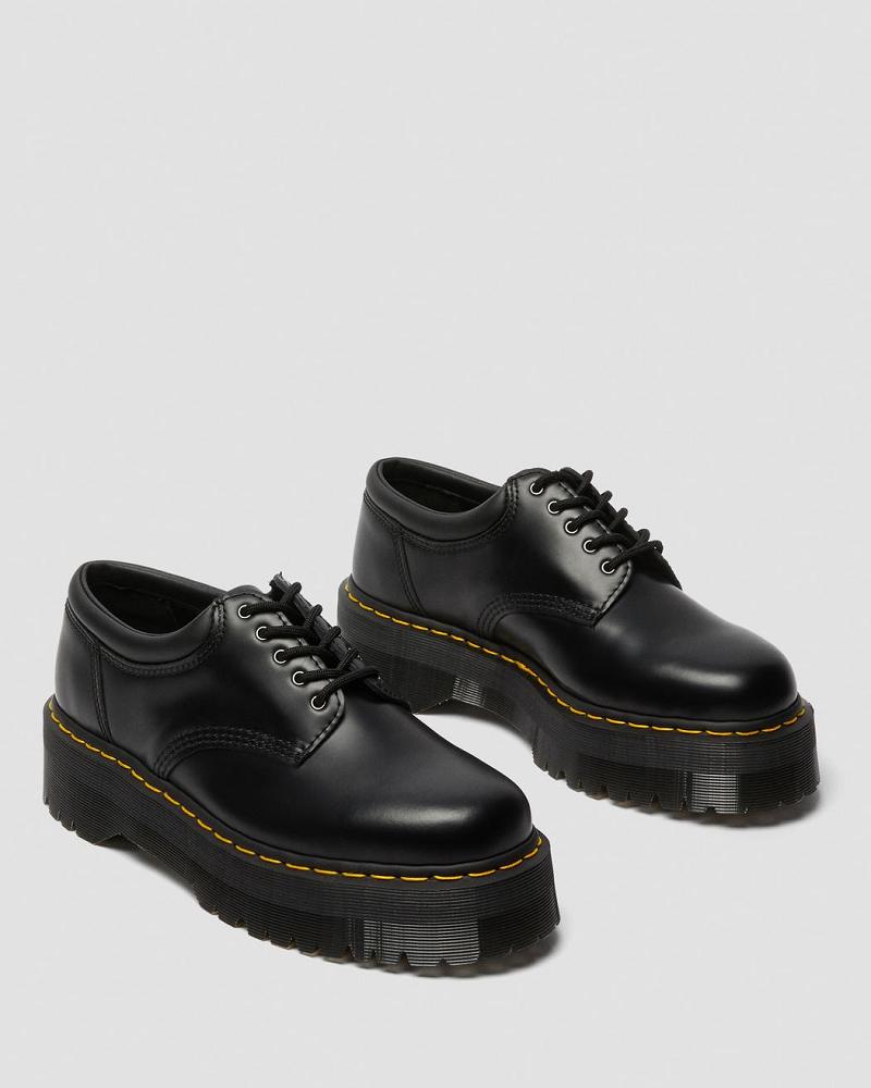 Men's Dr Martens 8053 Leather Platform Oxfords Shoes Black | AU 613BEX